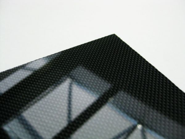 CFK-Hochglanz-Platte 320 x 320 x 0,15 mm, Leinwand-Optik